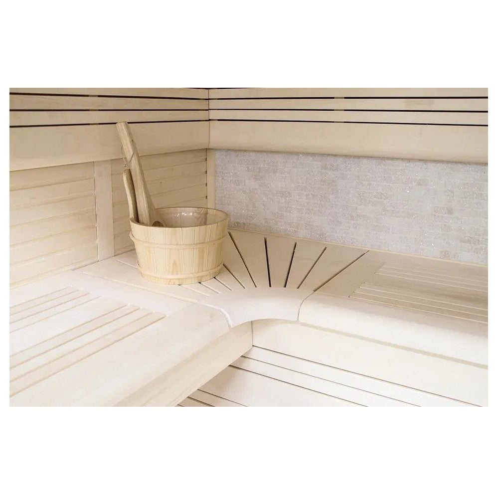 Luxor 200 Outdoor Sauna (White Stone) – 3 Person | Steam & Oak
