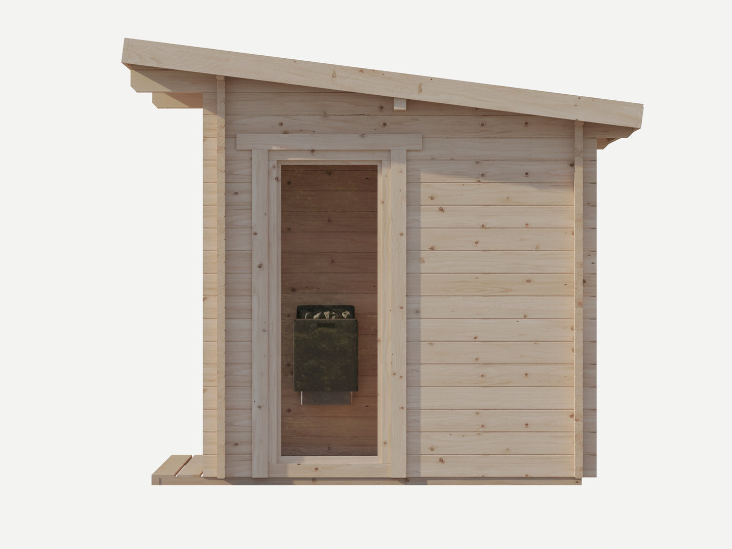 Honka 210 Panorama sauna cabin detail view