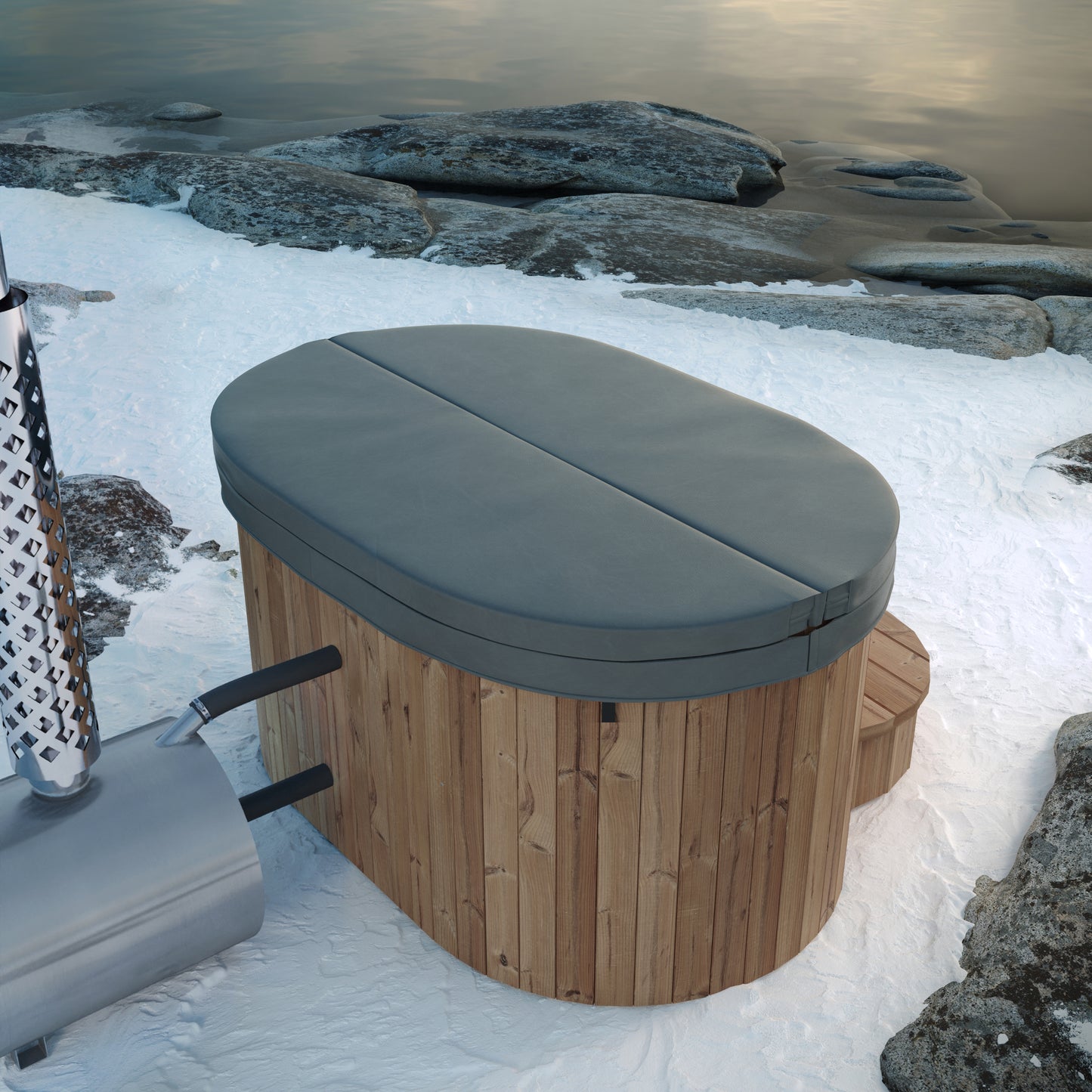 Hehku 800 wood-fired hot tub insulated cover