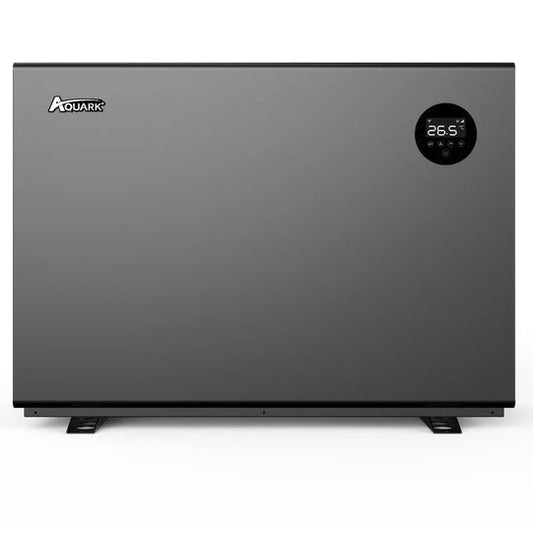AQUARK Mr.Silence Heat Pump — 7kW–21kW Mitsubishi Inverter, Ultra-Quiet Titanium Exchanger | Steam & Oak