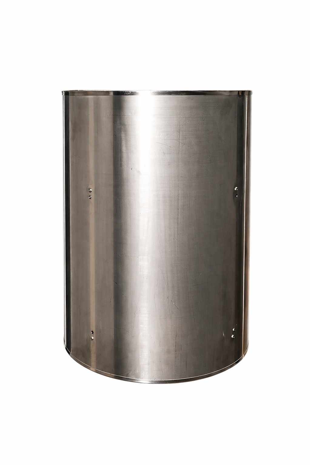 FinSteam Njord stainless steel heat shield for a gas sauna heater — white finish