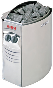 Holl's Symbioz Hybrid sauna in black with visible infrared emitters and steam heater