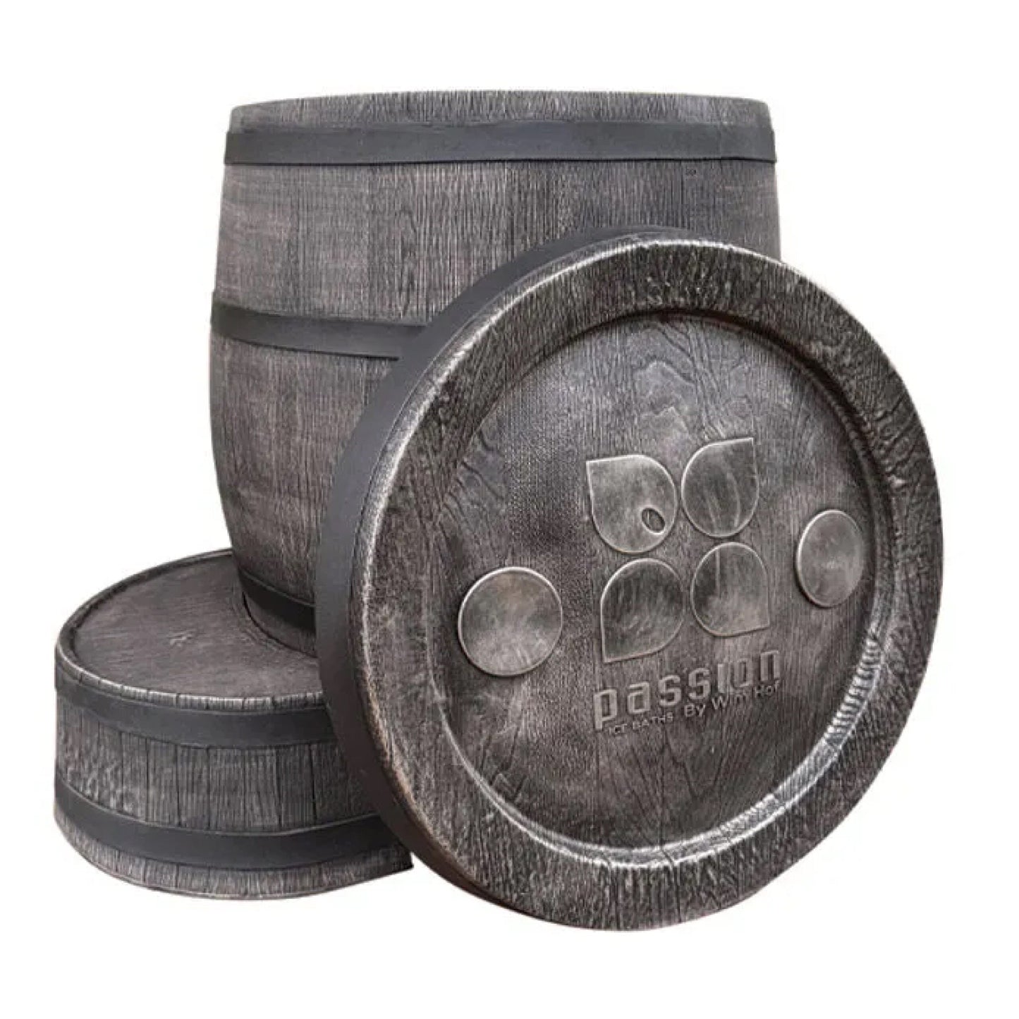 Side view of the cold immersion barrel showing the integrated step and seat