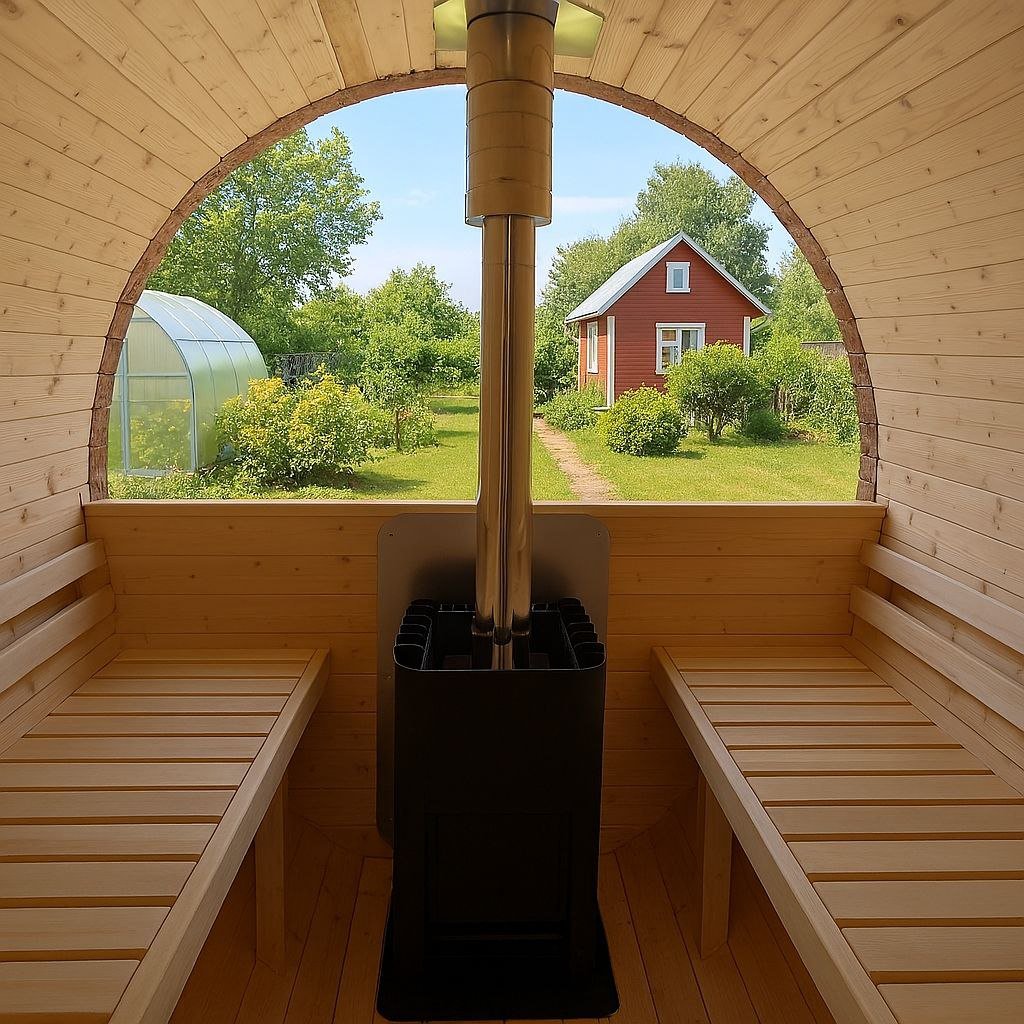 Steam & Oak Barrel Sauna 3m with Anteroom