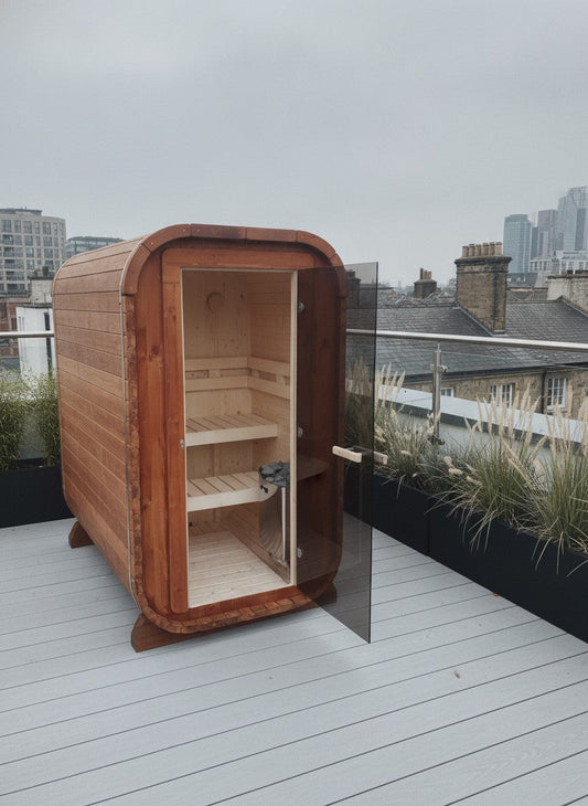 Compact pod sauna — Steam & Oak