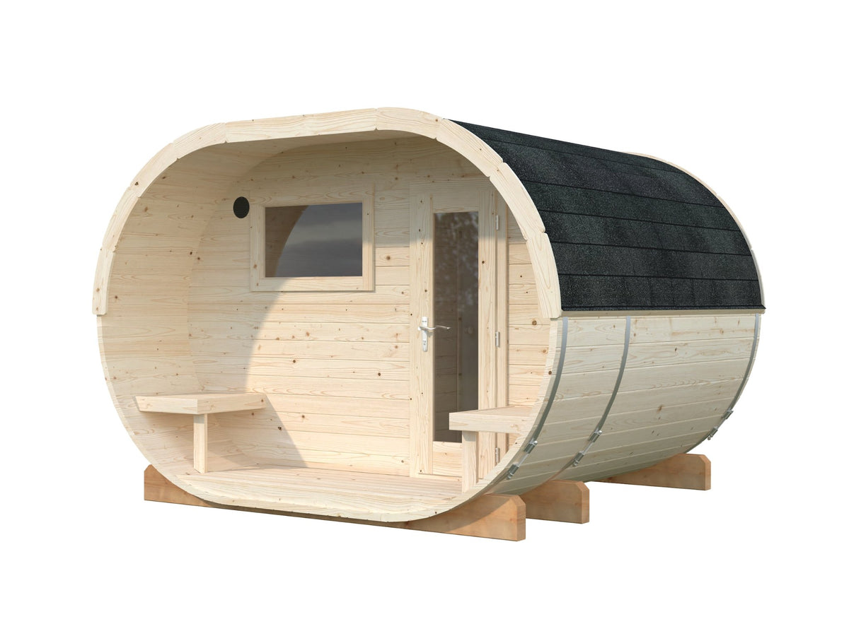 Laine 330 oval sauna in Nordic spruce