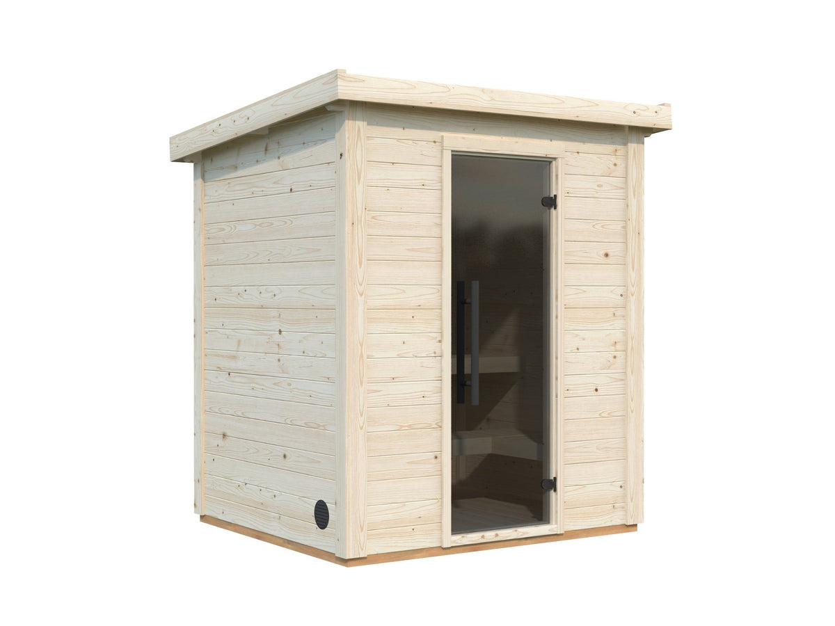 Udu 180 garden sauna in natural spruce