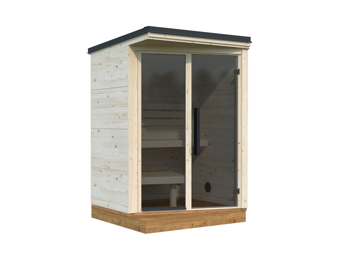 Kivi 150 compact sauna, door on the other side