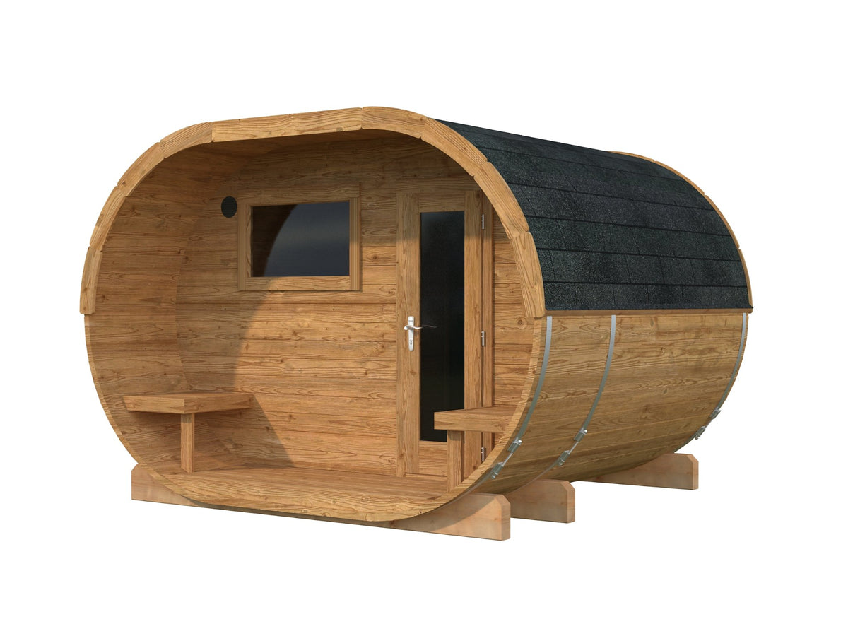 Laine 330 oval sauna in thermowood