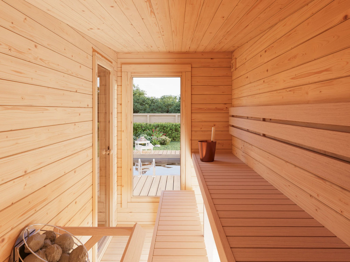 Inside the Leil 520 Slide sauna