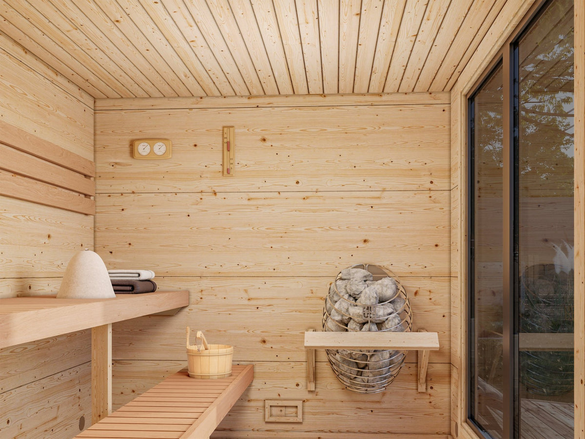 Inside the Kivi 250 sauna