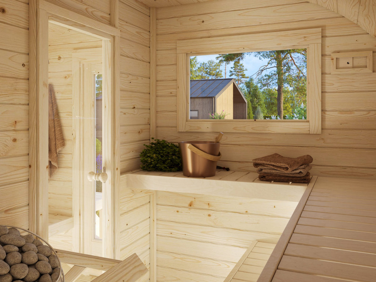 Inside the Laine 330 sauna