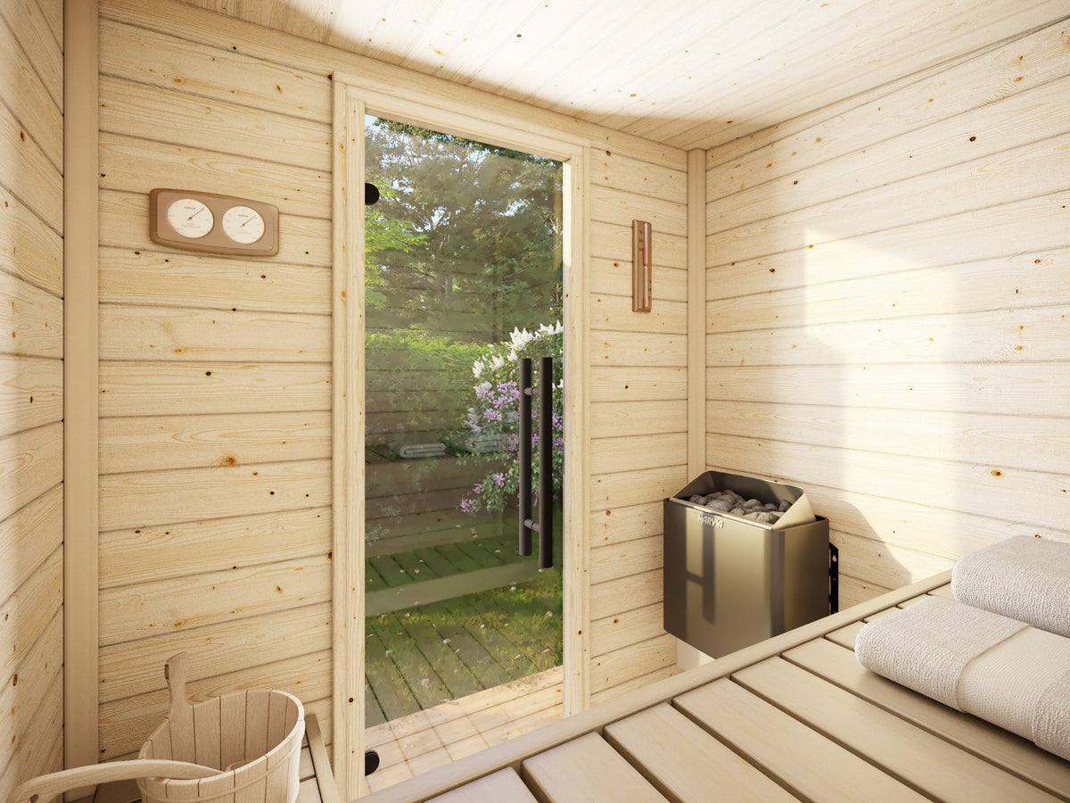 Inside the Udu 180 sauna