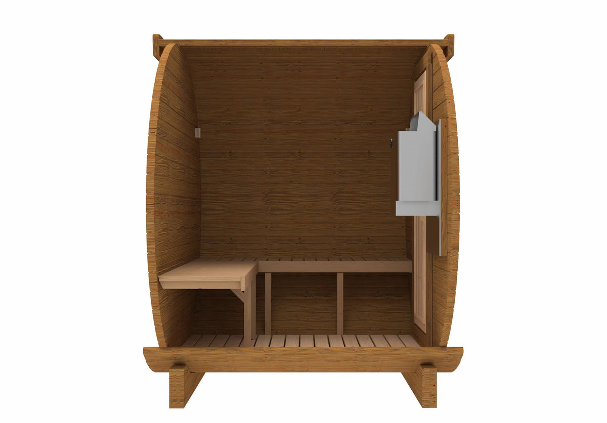 Holvi 170 cutaway from the front showing the bench layout
