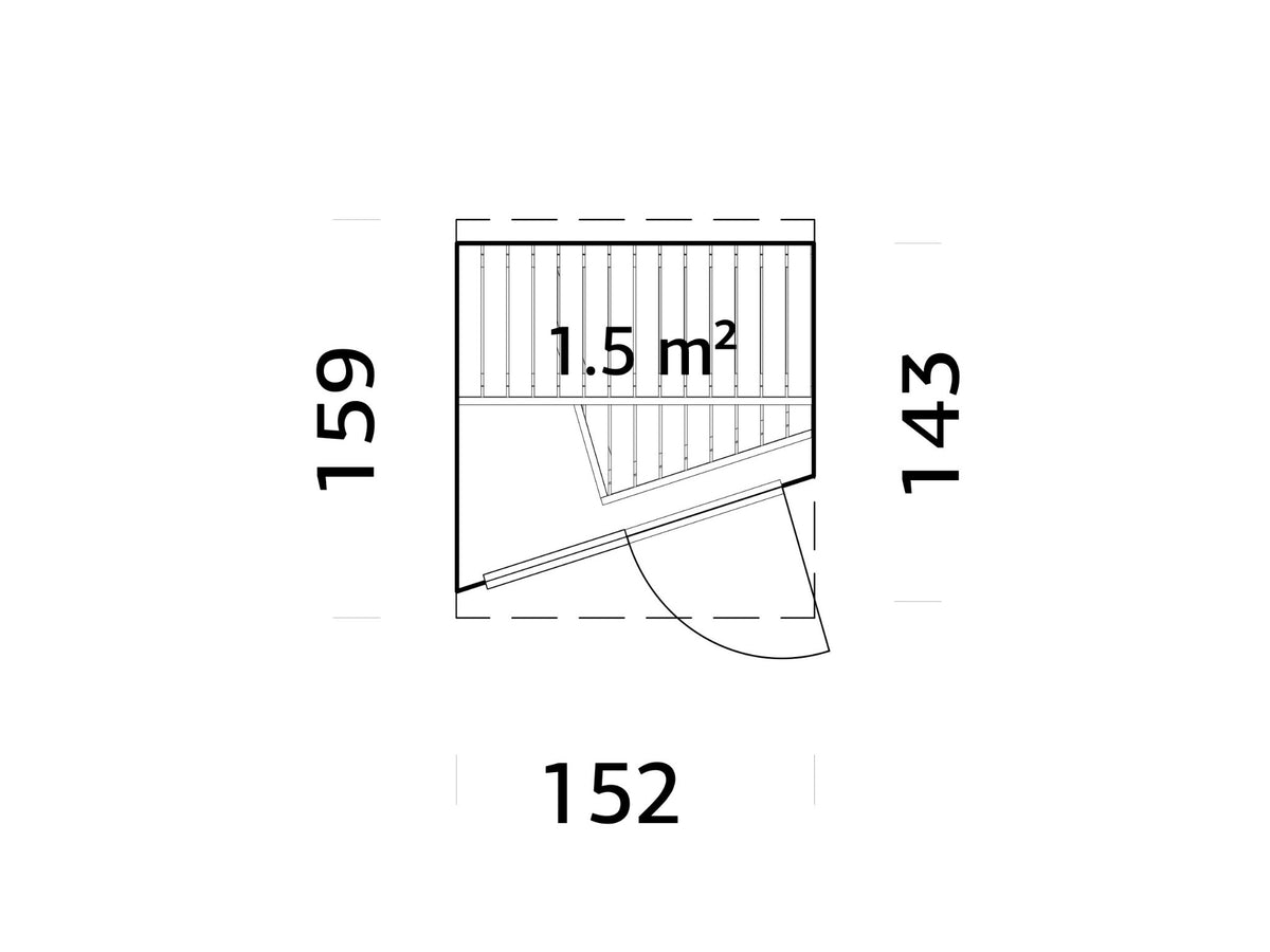 Kivi 150 sauna floor plan
