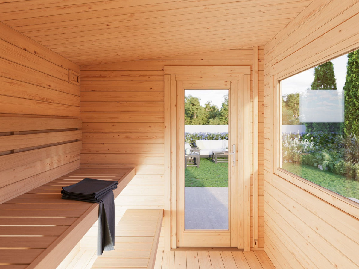 Inside the Leil 230 sauna