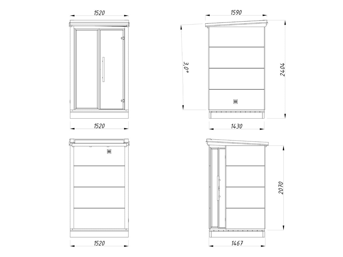 Kivi 150 sauna dimensions