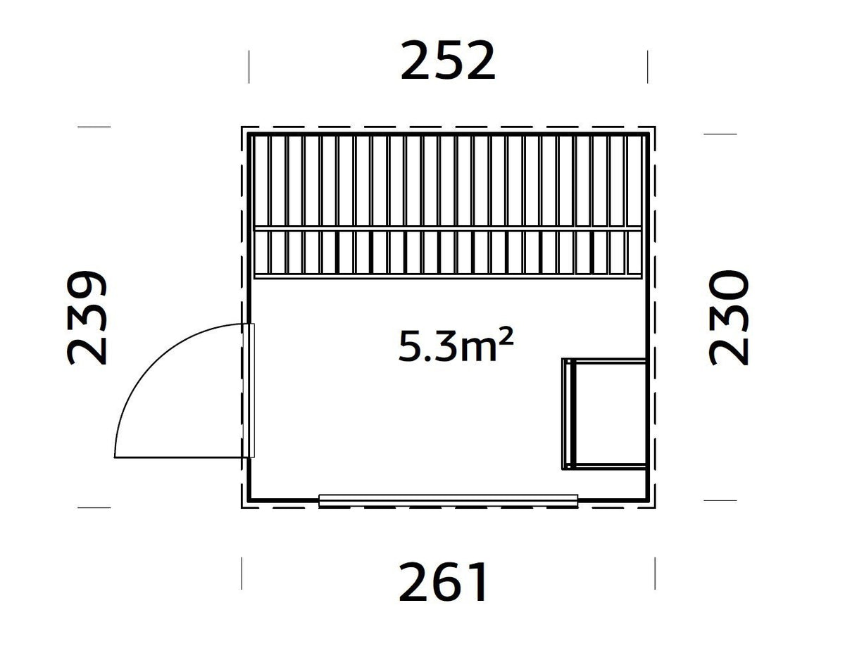 Kivi 250 sauna dimensions