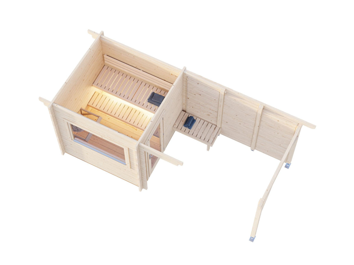 Leil 510 Canopy sauna cutaway