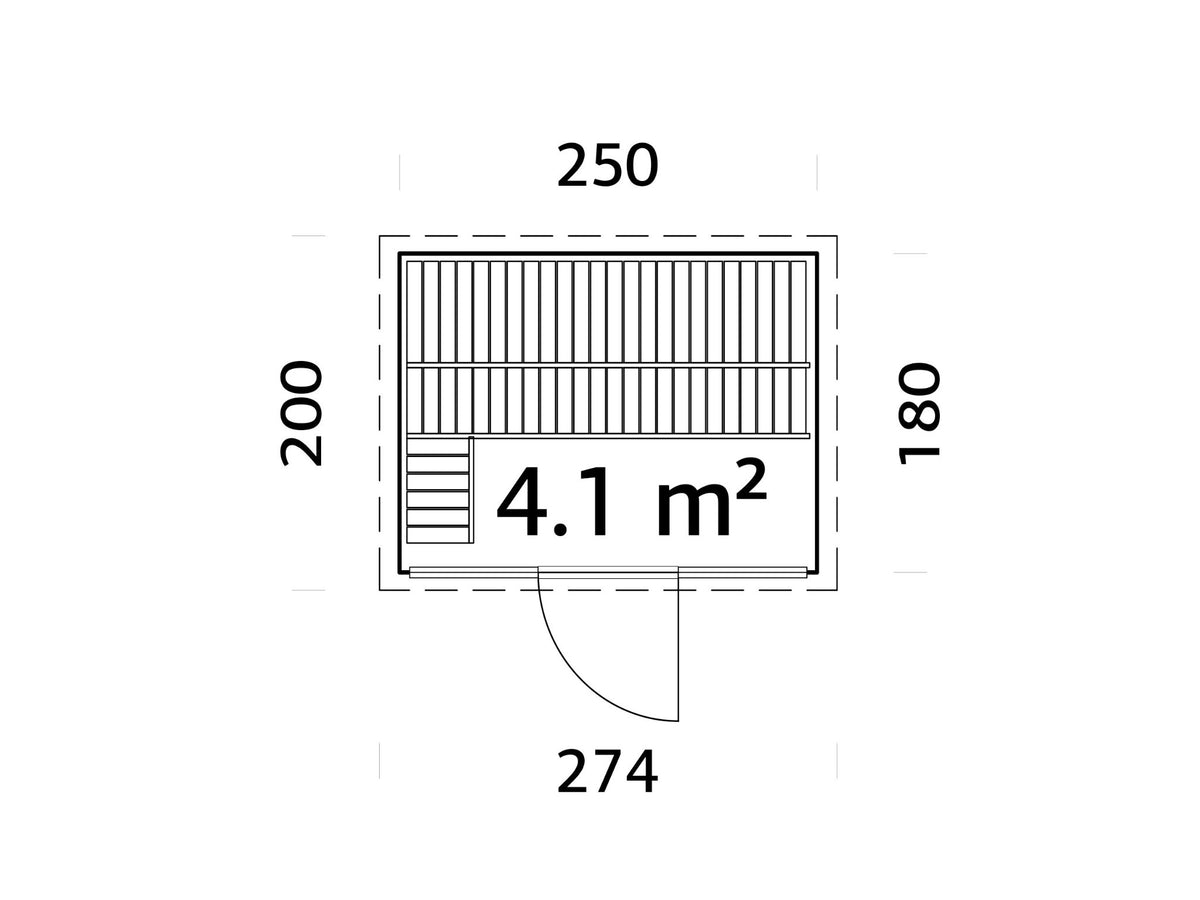 Udu 250 sauna floor plan