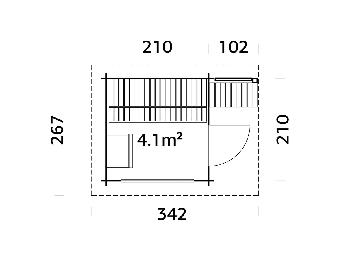 Leil 230 sauna dimensions