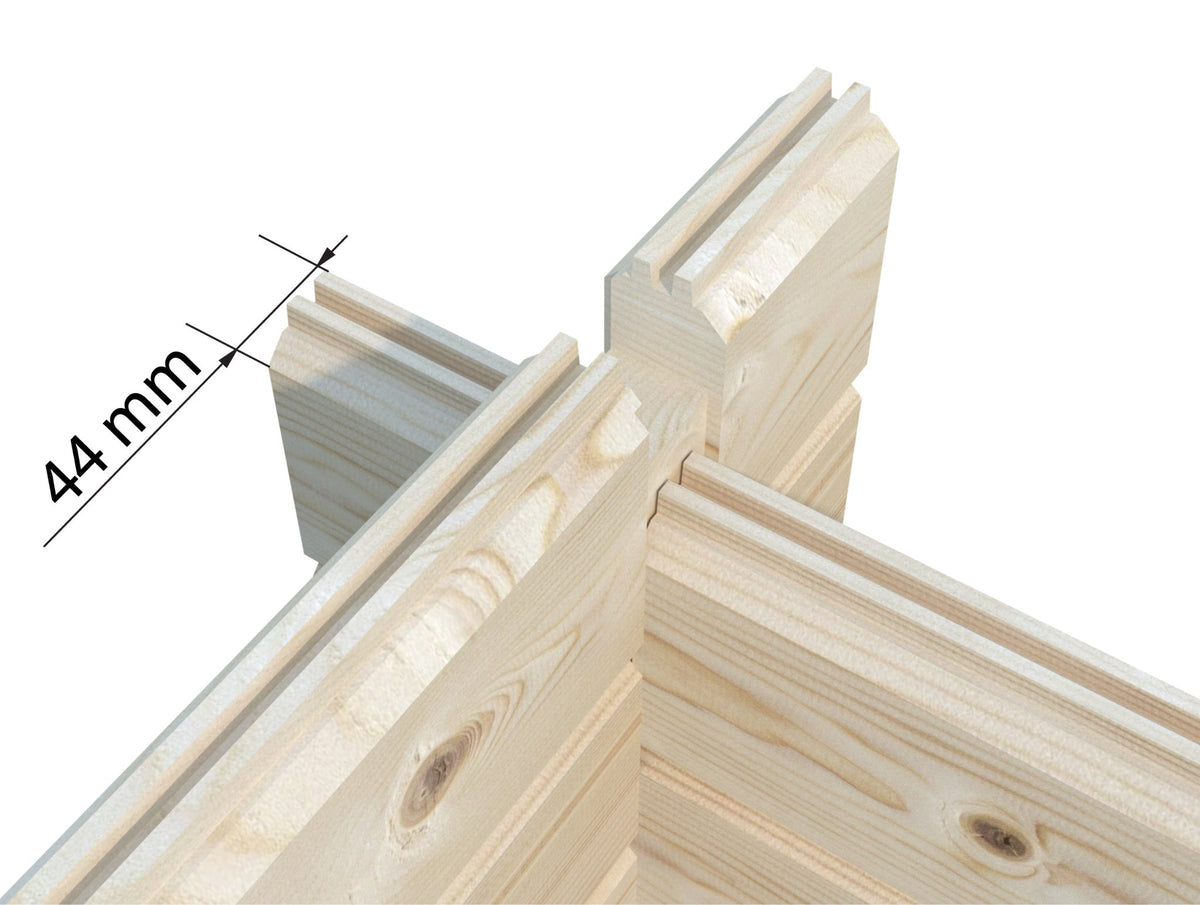 44mm interlocking corner joint
