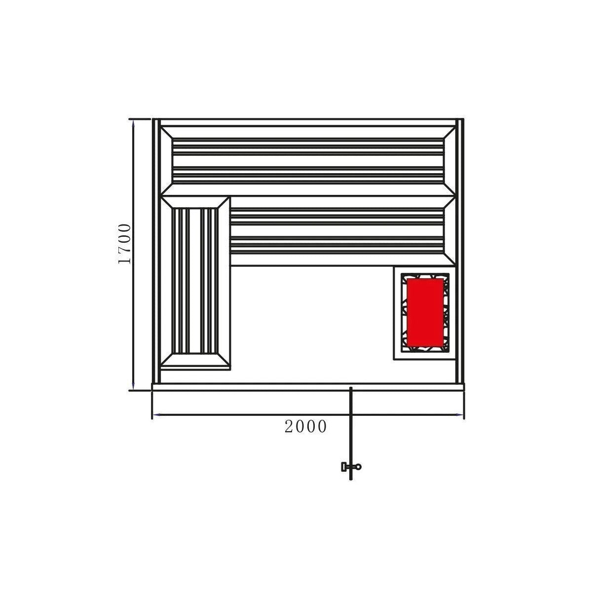 Luxor 200 Outdoor Sauna (White Stone) – 3 Person | Steam & Oak