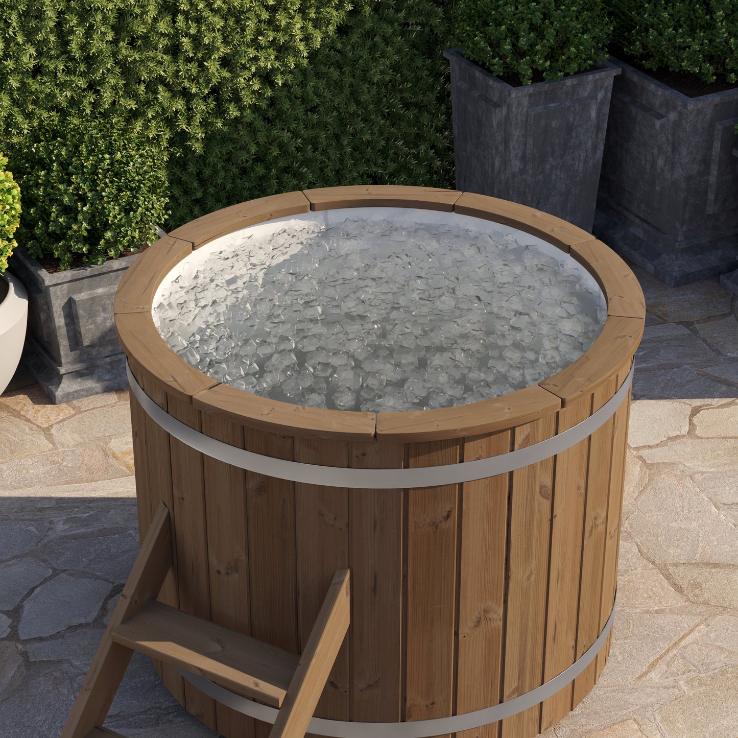 Halla 120 barrel cold plunge tub, alternative view