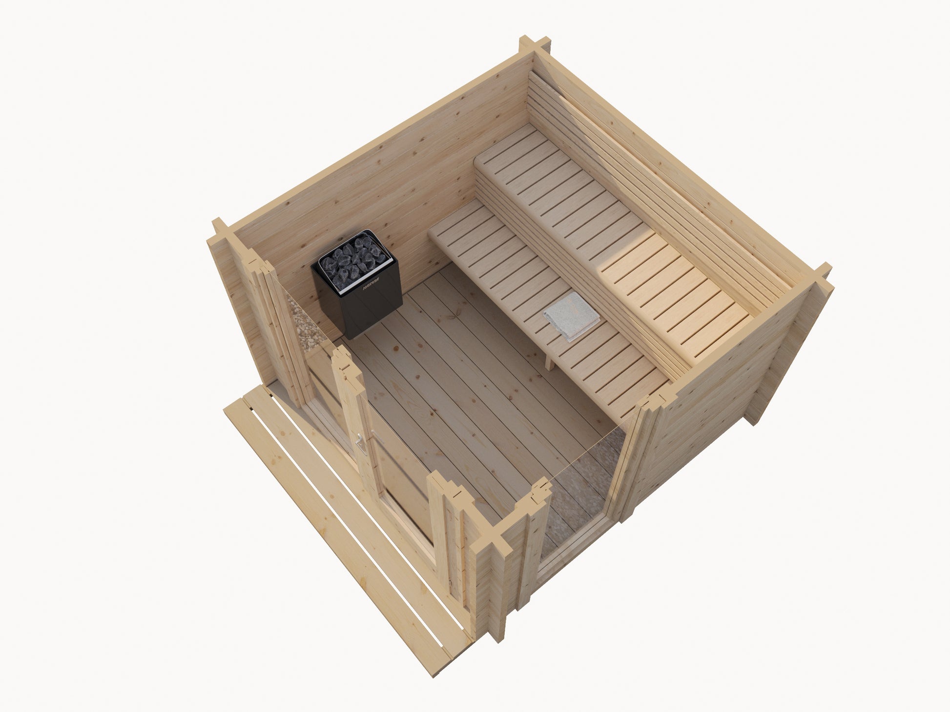 Honka 210 Panorama sauna cabin, alternative view