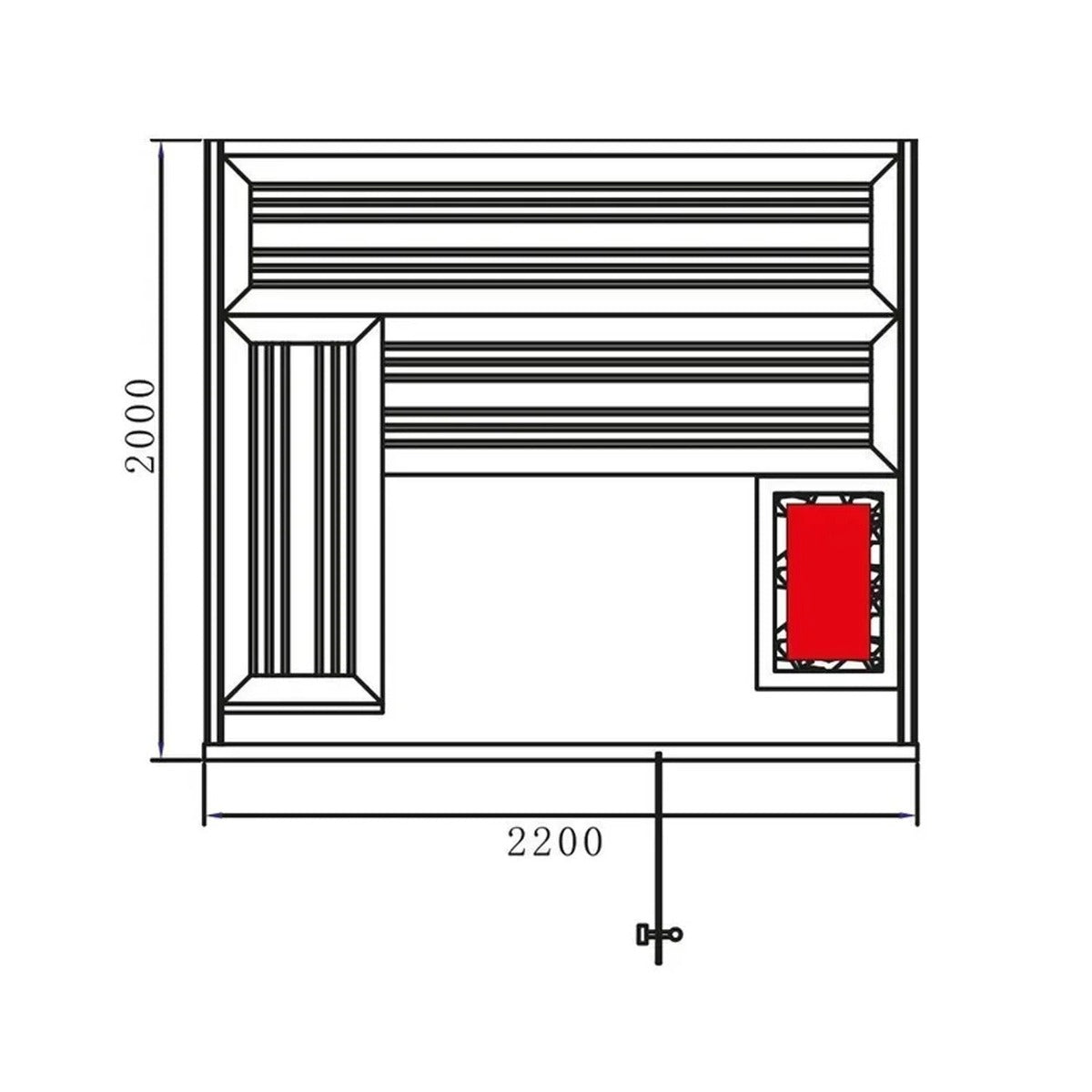 Luxor 220 Outdoor Sauna (White Stone) – 4 Person | Steam & Oak
