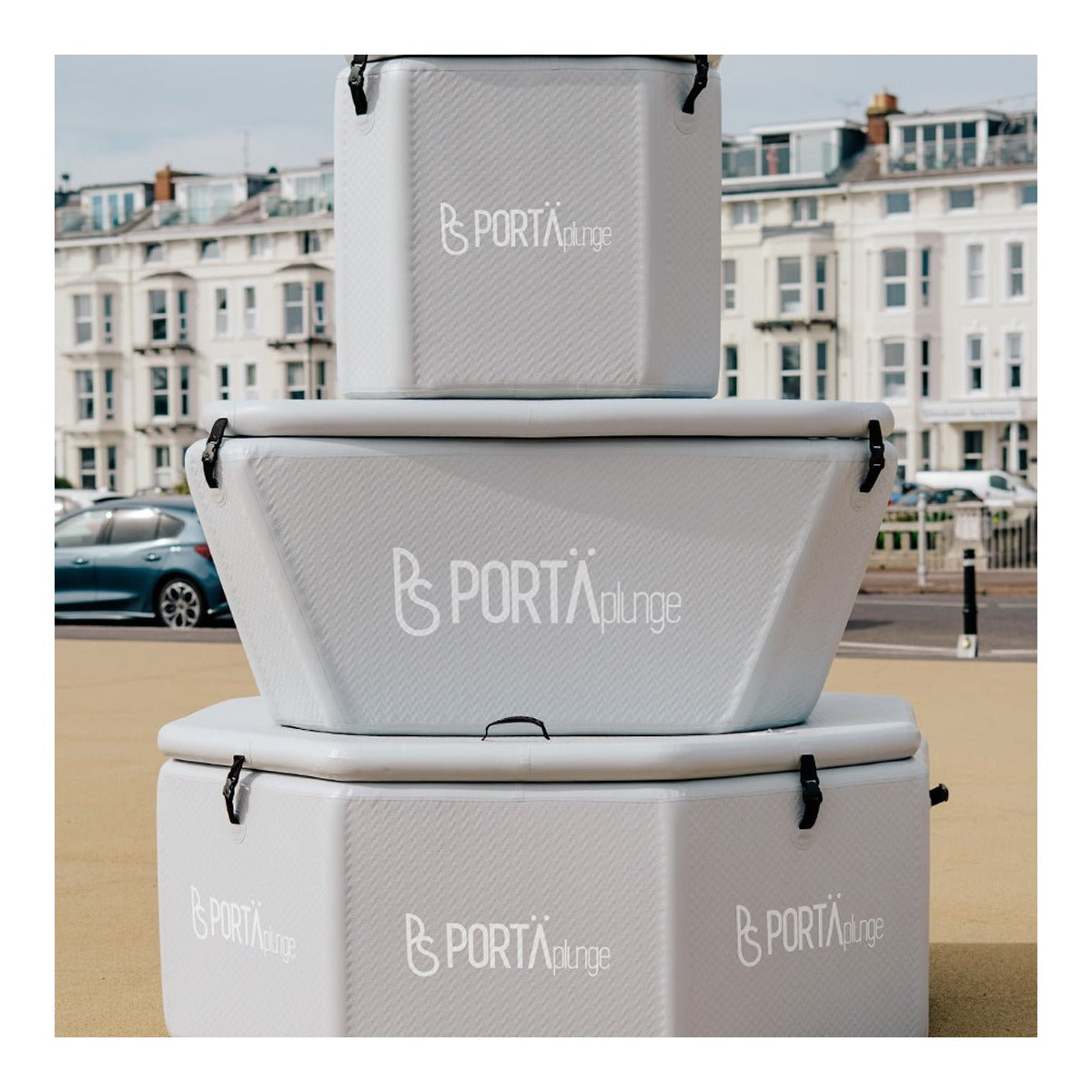 PortaPlunge CUBE Cold Plunge Pool — Single Person Portable Ice Bath | Steam & Oak