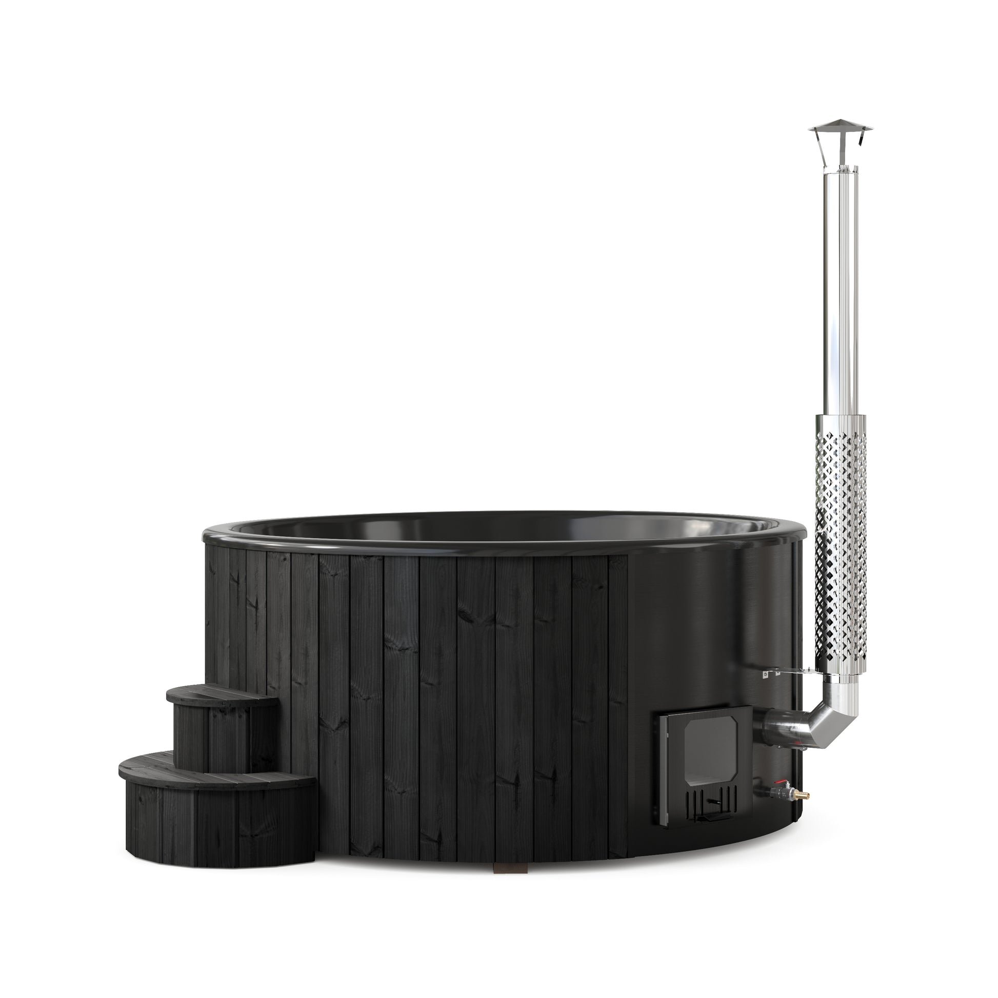 Hehku 1650 XL wood-fired hot tub, alternative view