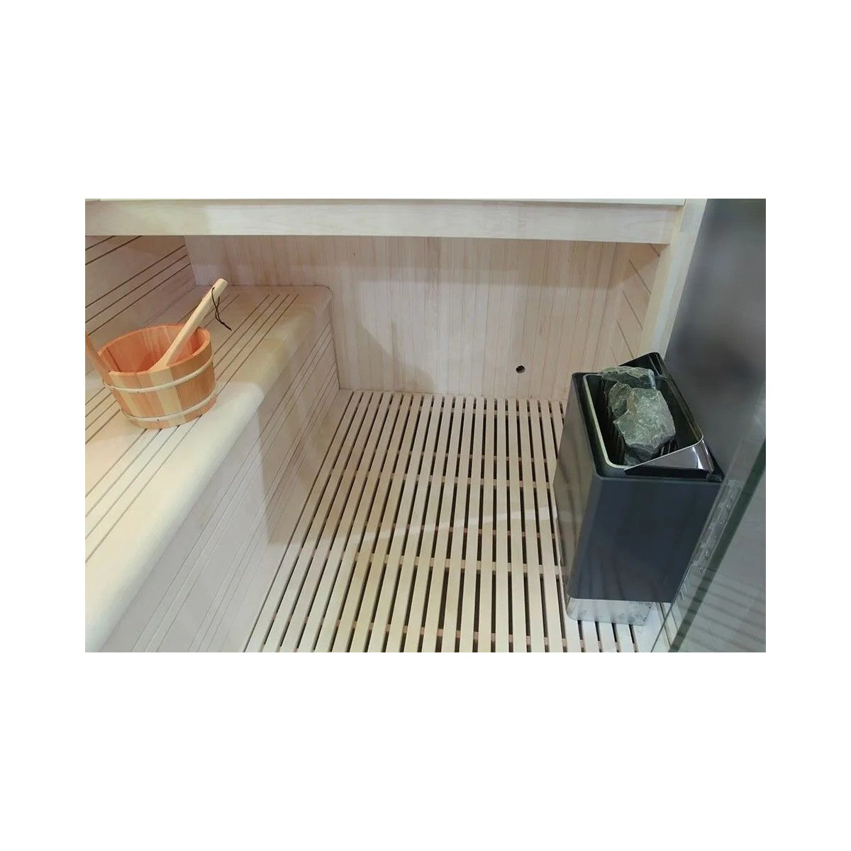 Marriott 200 Outdoor Sauna (White Stone) – 3 Person | Steam & Oak