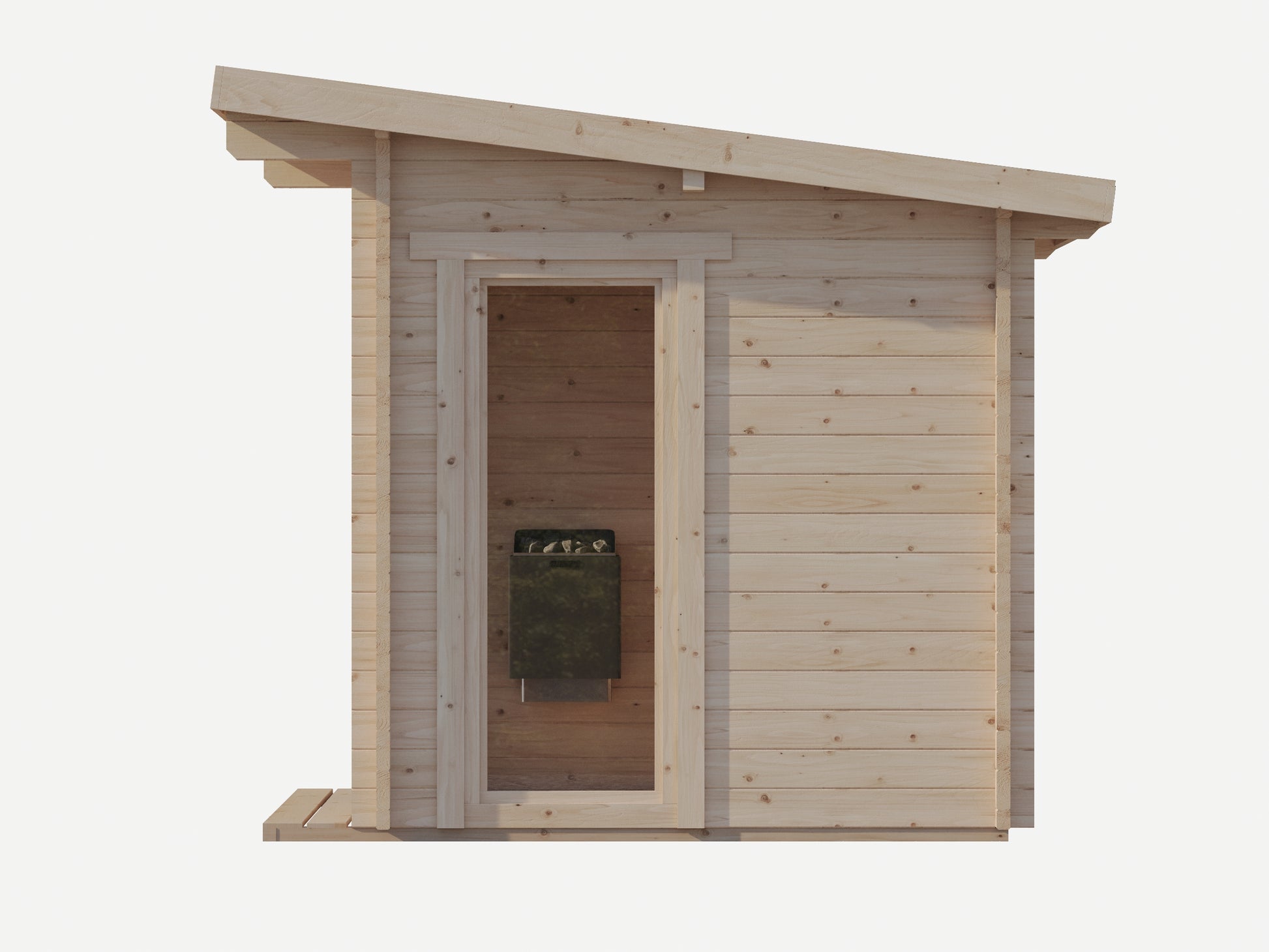 Honka 210 Panorama sauna cabin detail view