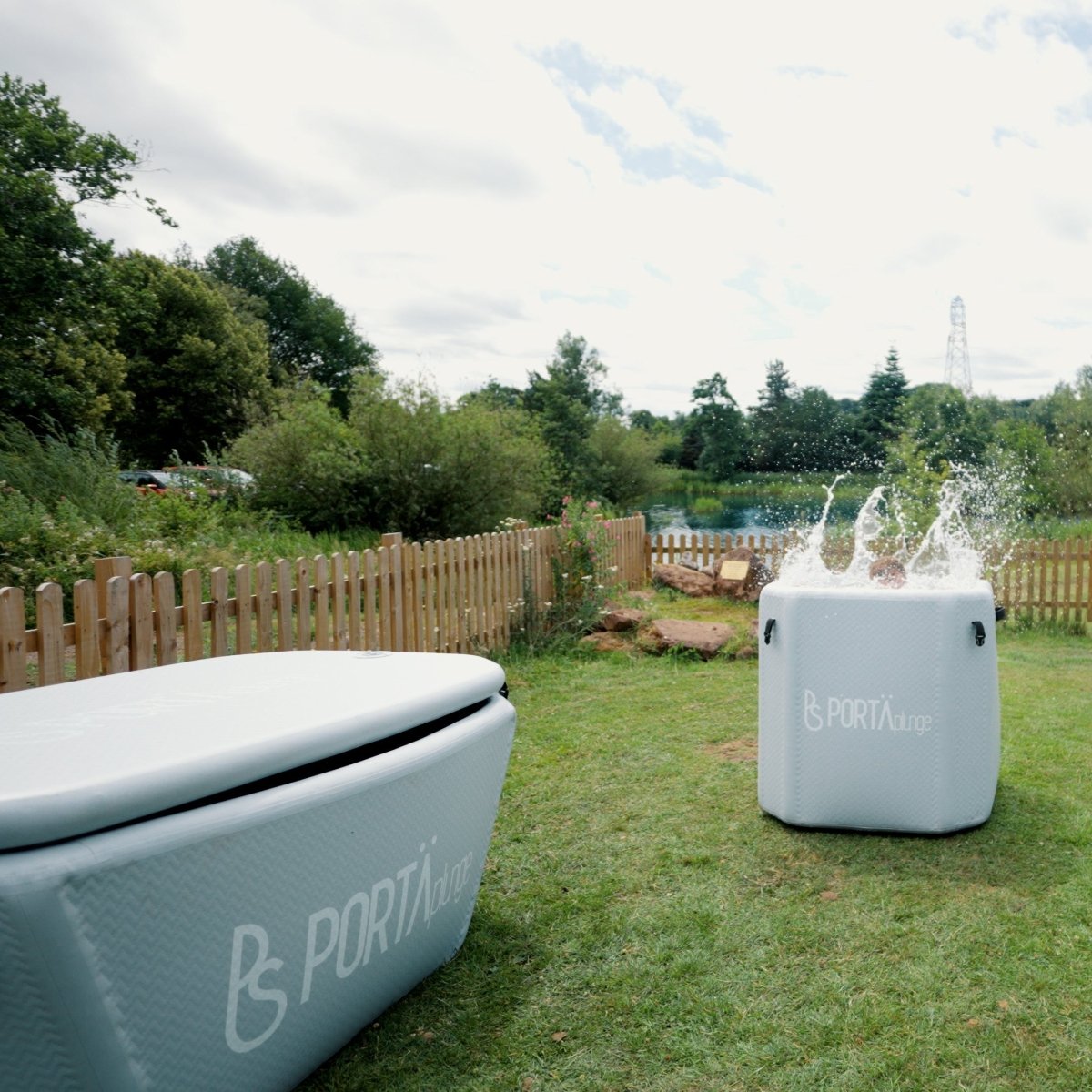 PortaPlunge CUBE Cold Plunge Pool — Single Person Portable Ice Bath | Steam & Oak