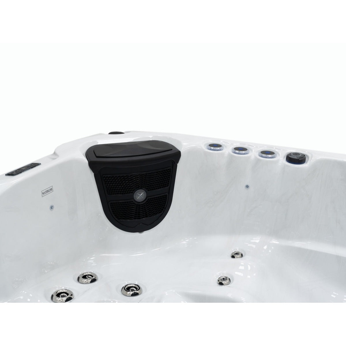 Elysium Dual 7 Plug & Play Hot Tub — 5 Person with Dual Loungers | Steam & Oak