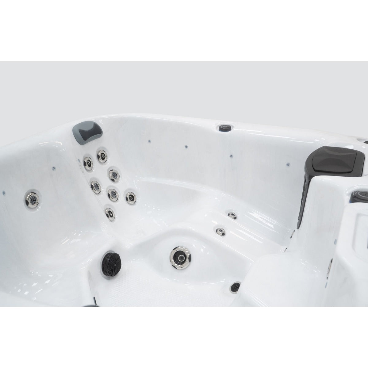 Elysium 6 Plug & Play Hot Tub — 6 Person with Lounger | Steam & Oak
