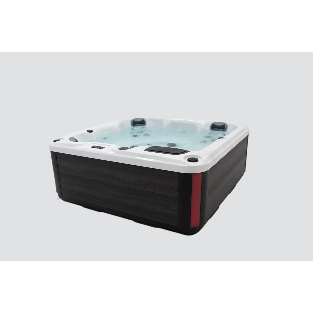 Elysium 6 Plug & Play Hot Tub — 6 Person with Lounger | Steam & Oak