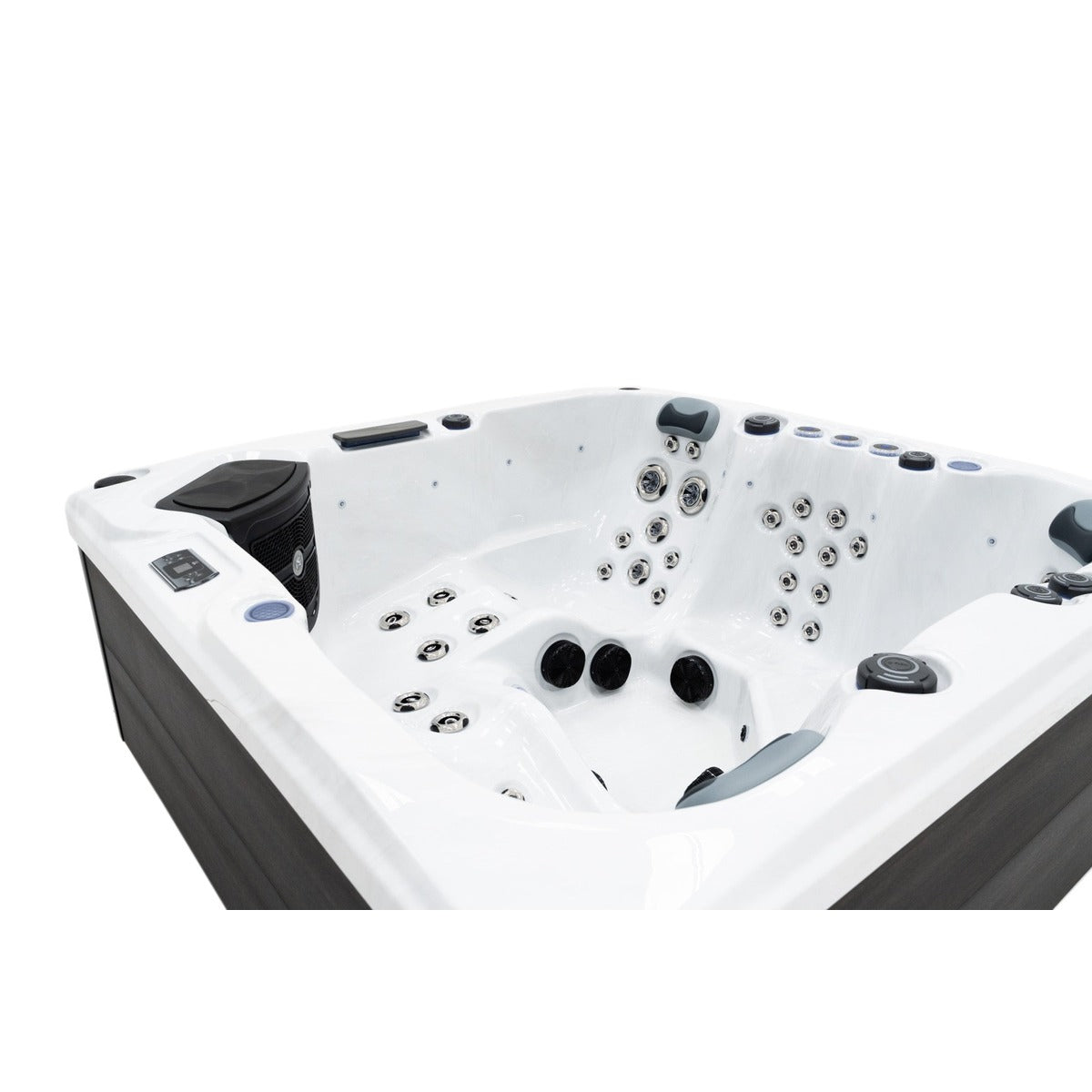 Elysium Dual Hot Tub — 5 Person 32A with Dual Loungers | Steam & Oak