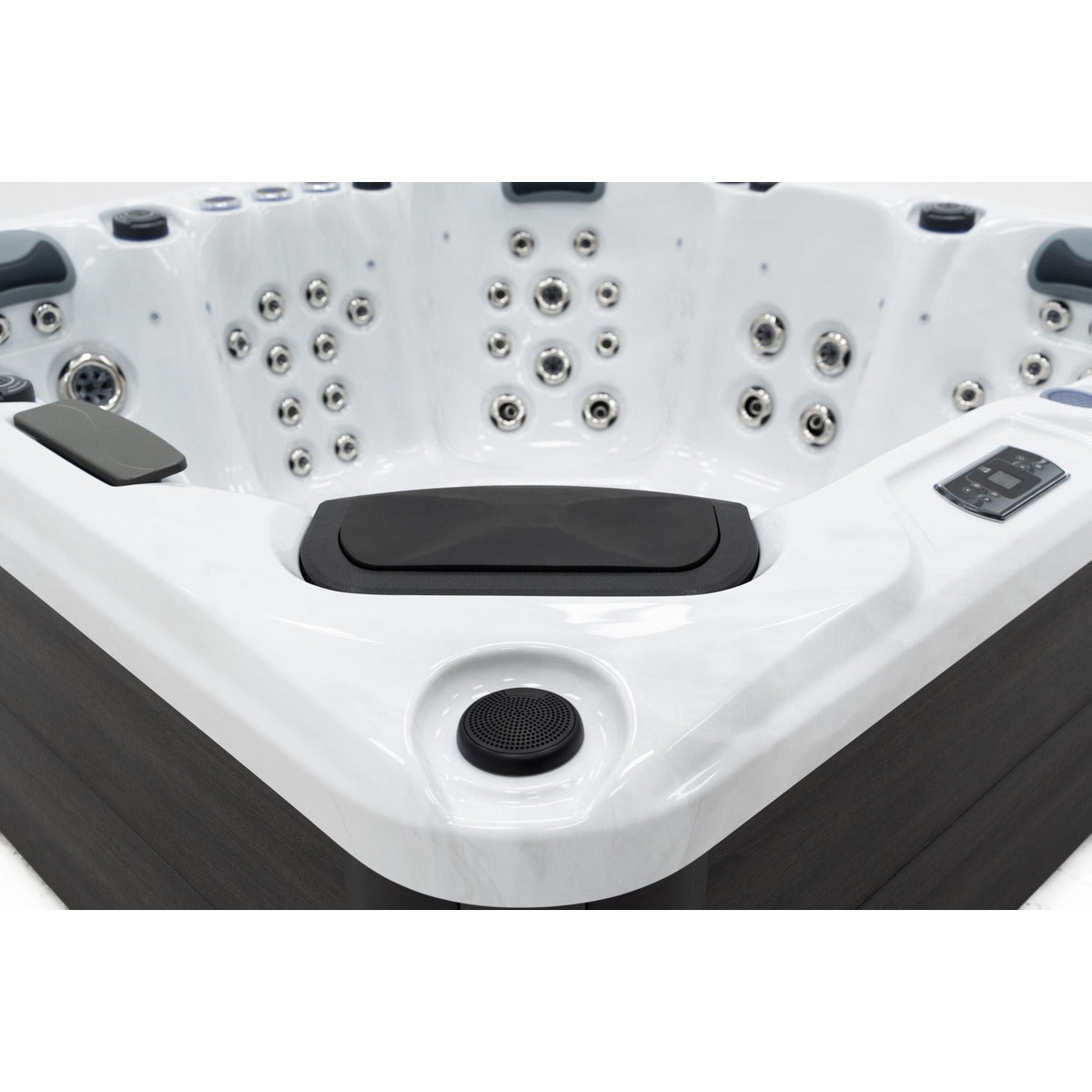 Elysium Dual Hot Tub — 5 Person 32A with Dual Loungers | Steam & Oak