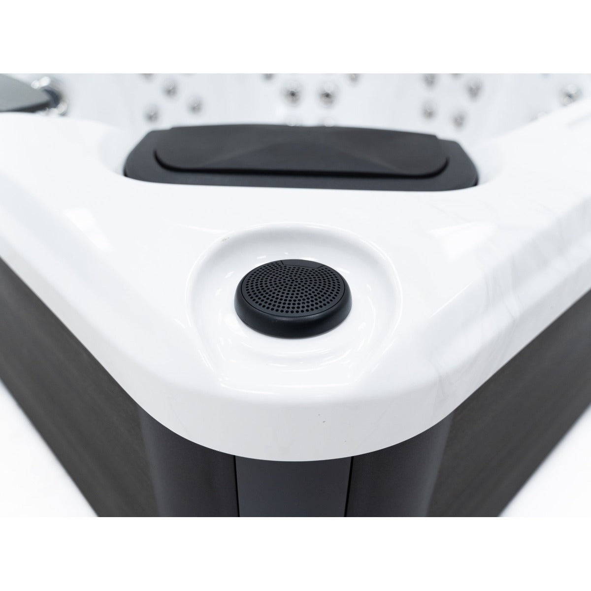 Elysium Dual Max Hot Tub — 5 Person 32A Premium Spa with Dual Loungers & 75 Jets | Steam & Oak