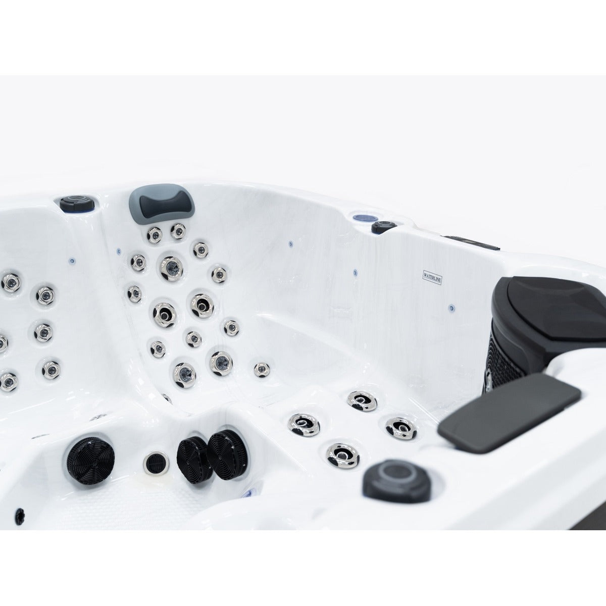 Elysium Dual Max Hot Tub — 5 Person 32A Premium Spa with Dual Loungers & 75 Jets | Steam & Oak