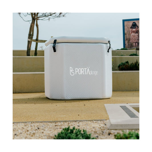 PortaPlunge CUBE Cold Plunge Pool — Single Person Portable Ice Bath | Steam & Oak