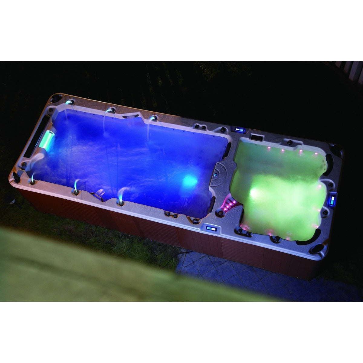 Titan Swim Spa — 6 Person Premium Dual-Zone 32A Swim Spa | Steam & Oak