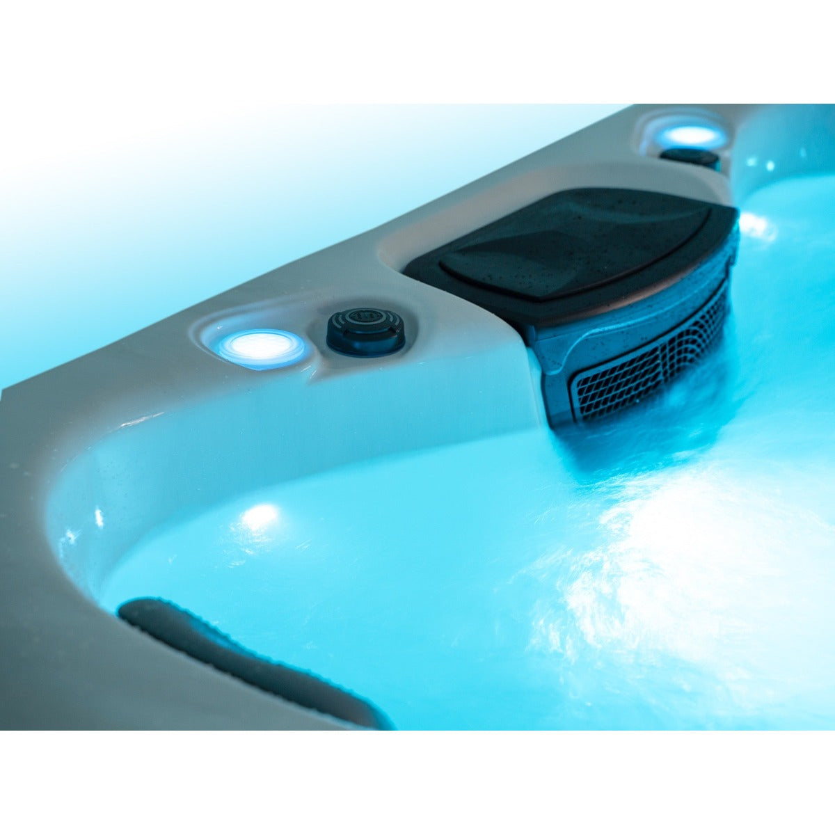 Serenity 3 Plug & Play Hot Tub — 3 Person with Lounger | Steam & Oak