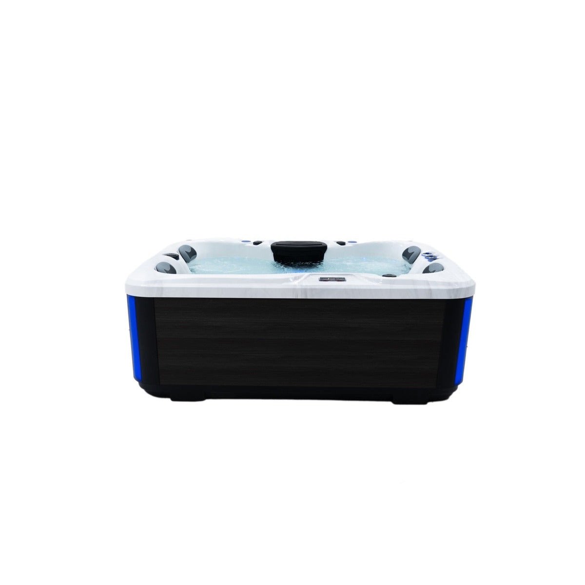 Serenity 3 Plug & Play Hot Tub — 3 Person with Lounger | Steam & Oak