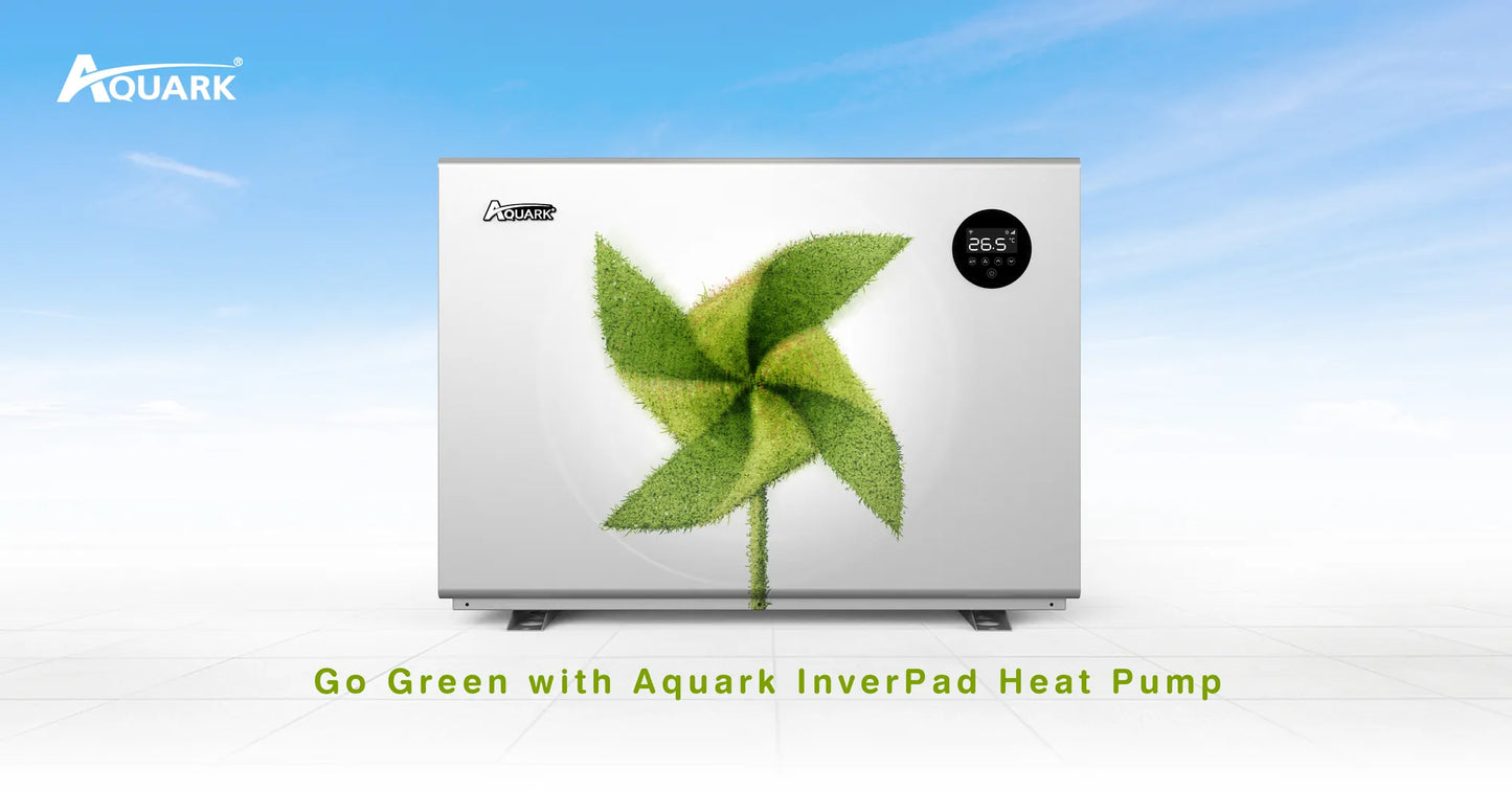 AQUARK Mr.Silence Air Source Heat Pump for Hot Tubs & Swim Spas (7kW–21kW) – Mitsubishi Inverter, Ultra-Quiet, Titanium Exchanger