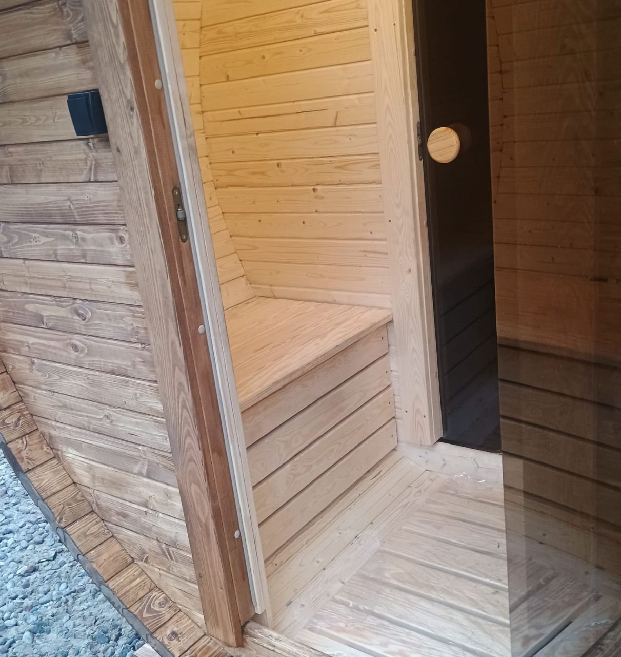 Steam & Oak Barrel Sauna 3m Canopy + Anteroom