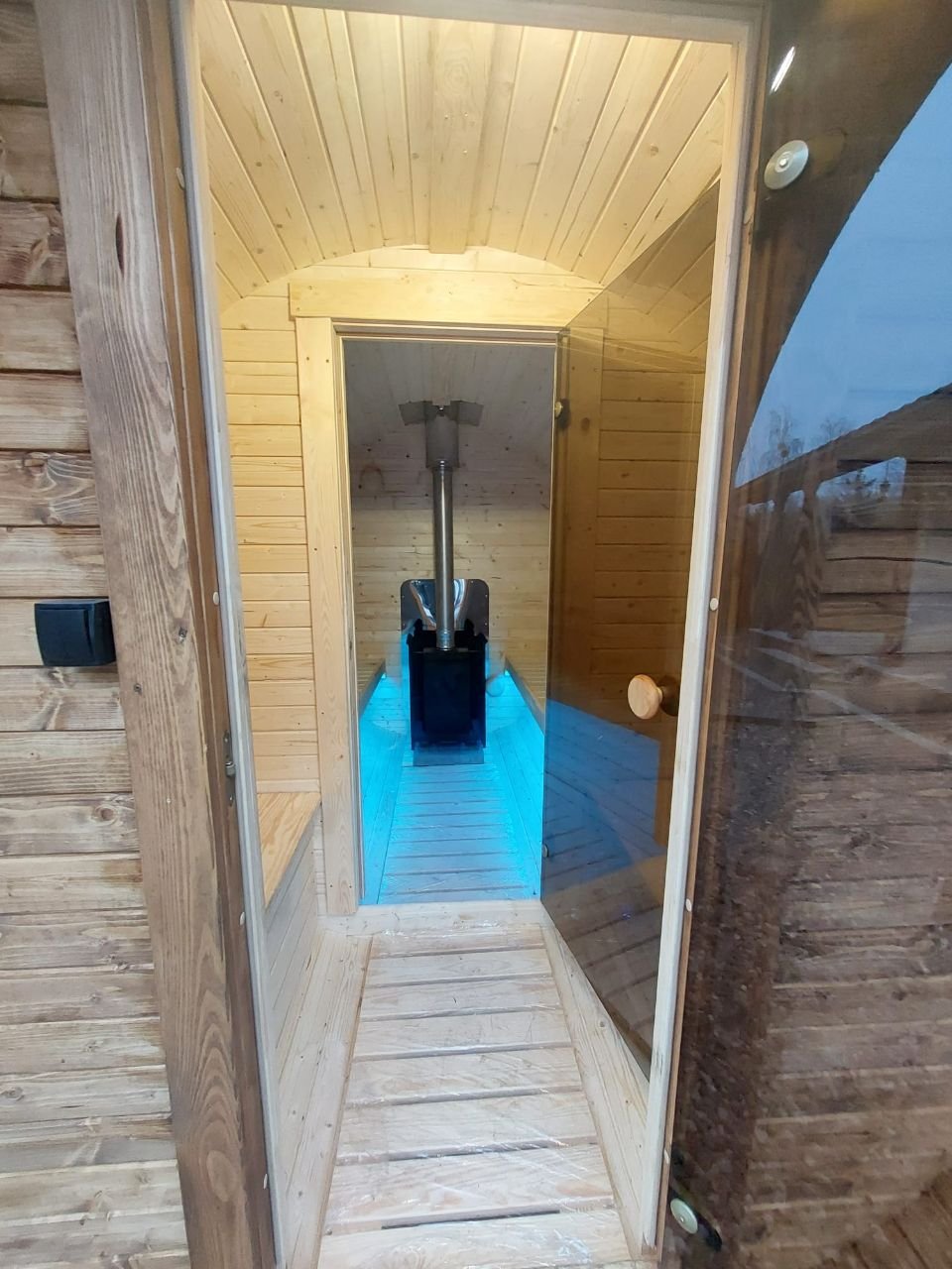 Steam & Oak Barrel Sauna 3m Canopy + Anteroom