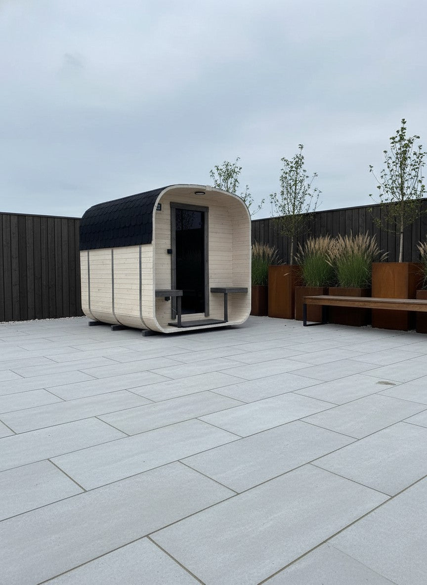 Steam & Oak Cube Sauna 2.4m with Porch